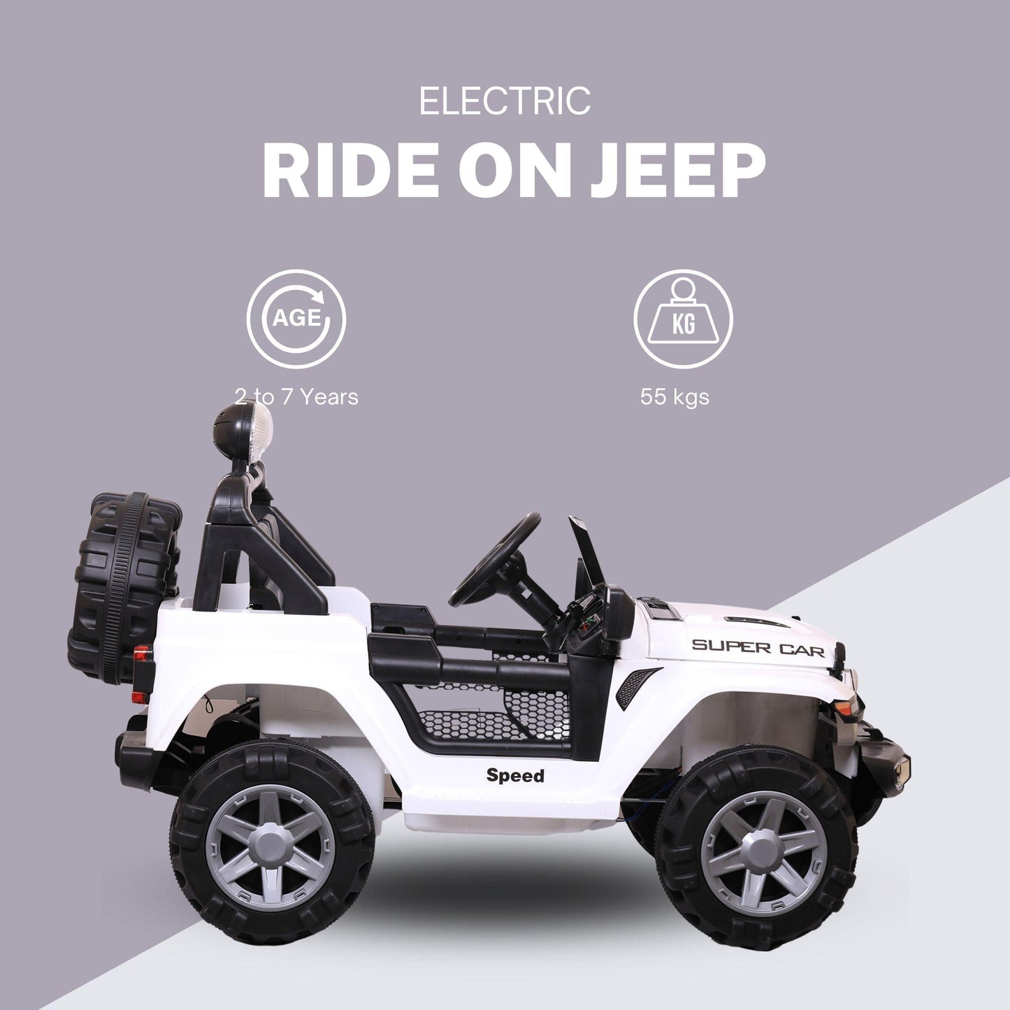 GetBest 4x4 Robikane Electric Ride on Car Jeep with Music, Lights and Remte