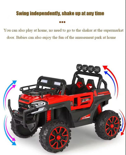 GetBest 2 Seater Utv Mx 12V Battery Operated Ride on Car for Kids, 4X4