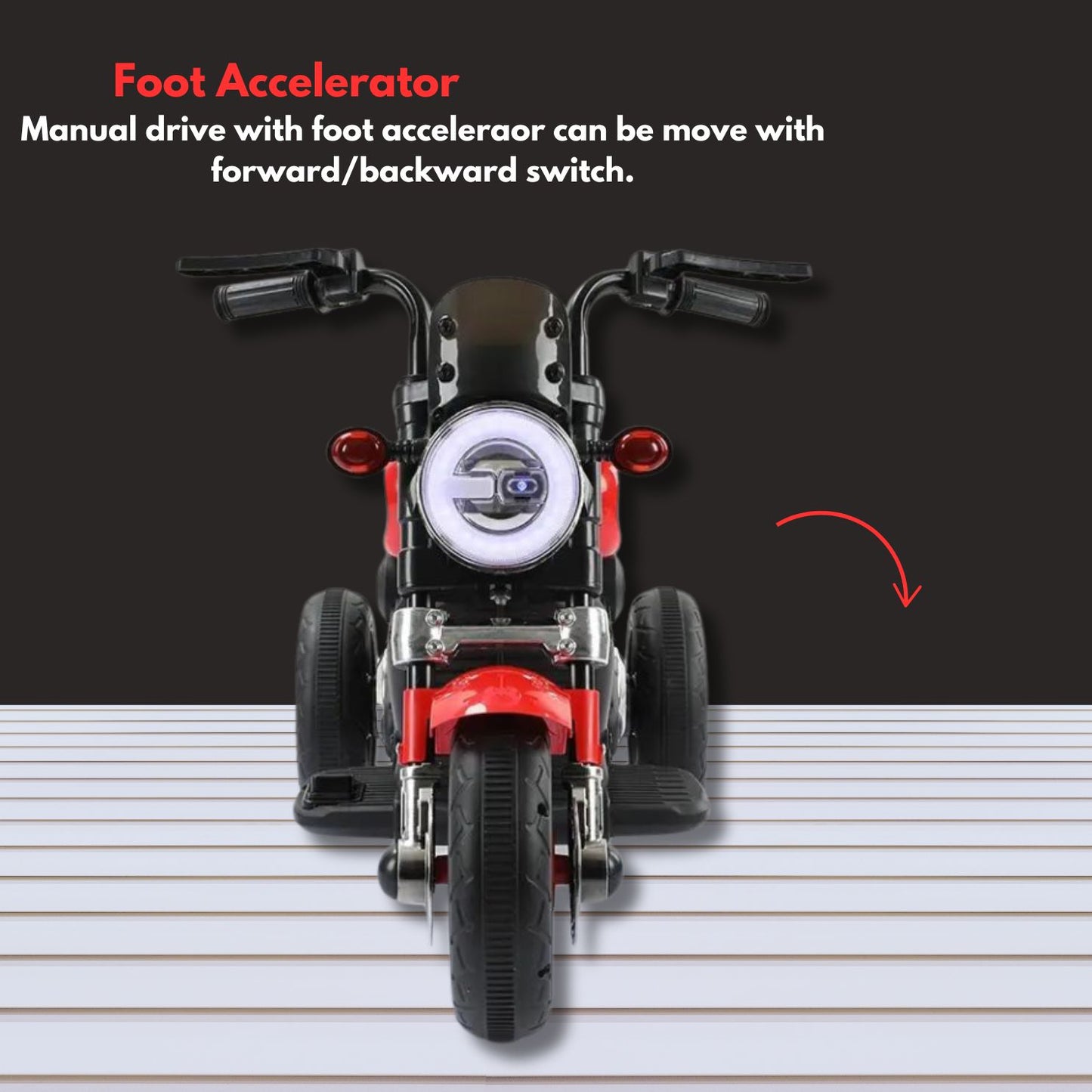 Avtor Battery Operated 3 Wheel Battery Operated Bike with Foot Accelerator