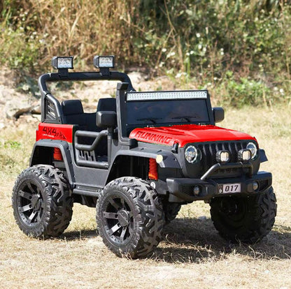 GetBest 4x4 Battery Operated Kids Ride on Jeep with Spring Suspension,