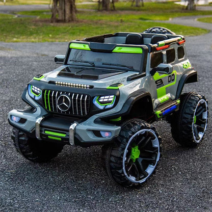 12v 2 Seater Big Size Battery Operated Ride on Jeep for Kids, Green