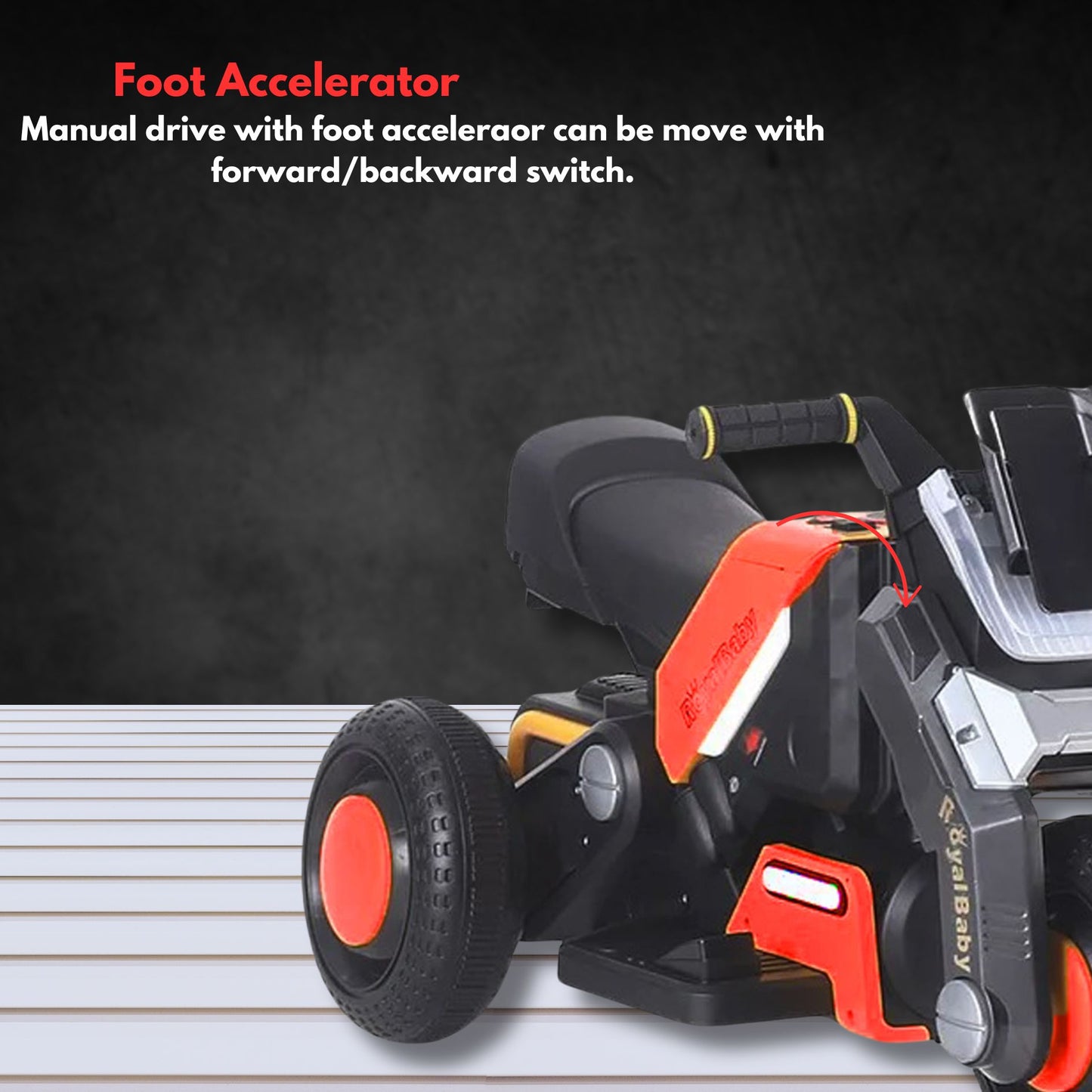 3 Wheel Battery Operated Electric Bike for Kids, Red