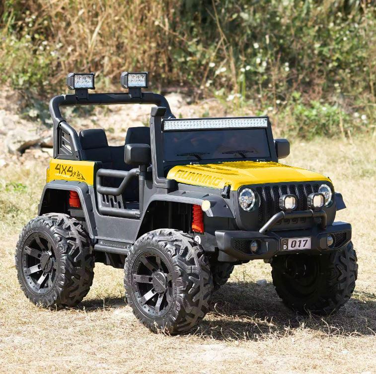 GetBest 4x4 Battery Operated Kids Ride on Jeep with Spring Suspension,