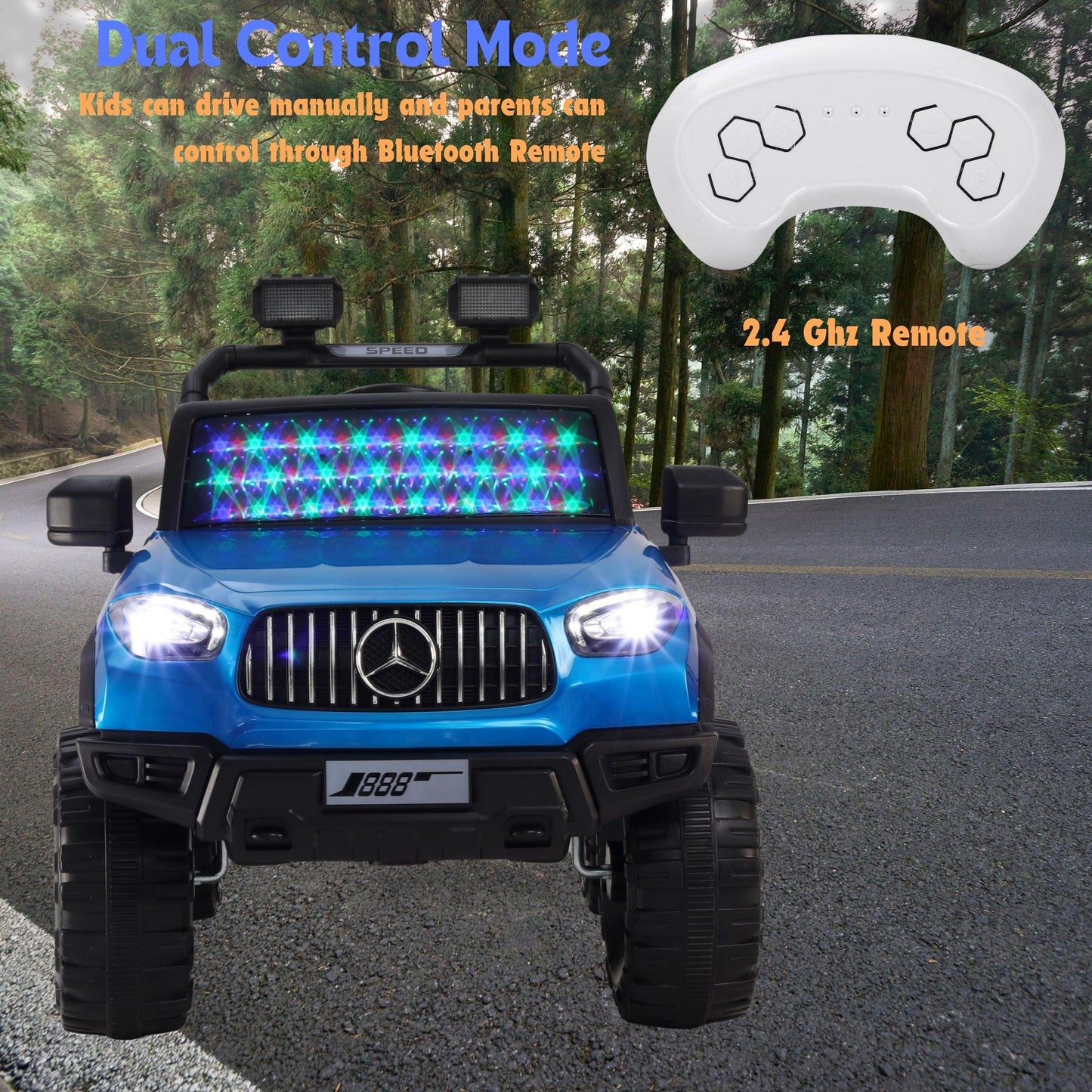 GetBest Toys 888 4X4 Rechargeable 12V Battery Toy Car| Electric Ride on Jeep