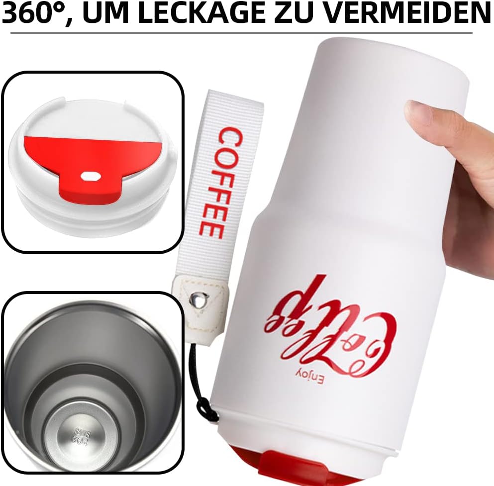 Thermal Mug Coffee 590 ml, Stainless Steel Travel Mug with Leak-Proof Lid, Double-Walled Insulated