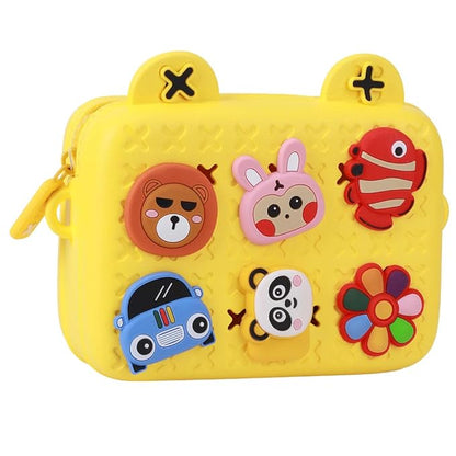 Adorable Cartoon Silicone Crossbody Bag – Waterproof, Lightweight, and Multi-Functional for Kids