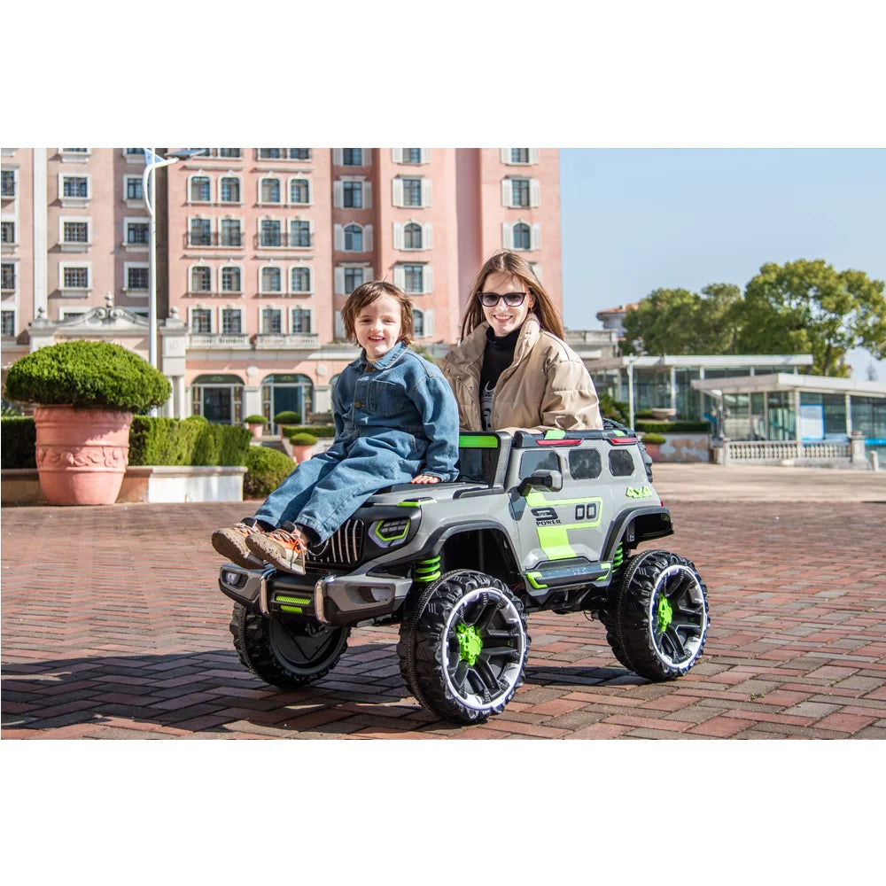 12v 2 Seater Big Size Battery Operated Ride on Jeep for Kids, Green