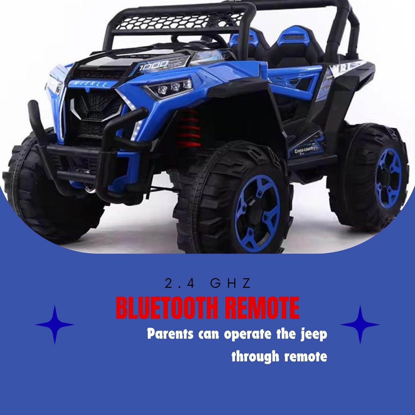 GetBest 4x4 2 Seater Big Size Electric Rechargeable Battery Operated Ride on Jeep