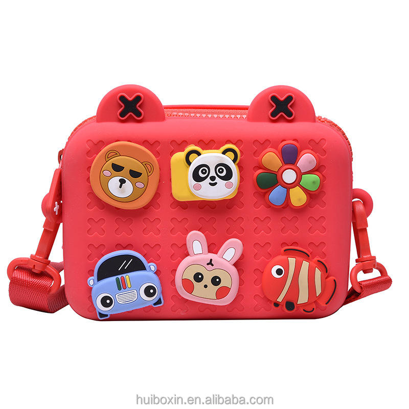 Adorable Cartoon Silicone Crossbody Bag – Waterproof, Lightweight, and Multi-Functional for Kids