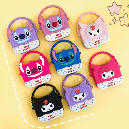 Creative Kuromi Silicone Crossbody Coin Purse – Fashionable Cartoon Princess Shoulder Bag for Girls