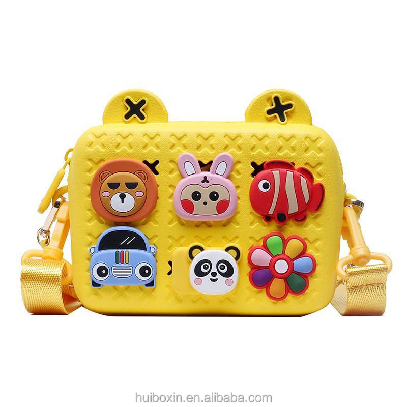 Adorable Cartoon Silicone Crossbody Bag – Waterproof, Lightweight, and Multi-Functional for Kids