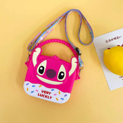 Creative Kuromi Silicone Crossbody Coin Purse – Fashionable Cartoon Princess Shoulder Bag for Girls