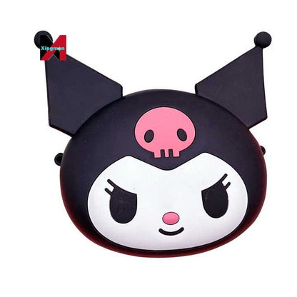 Creative Kuromi Silicone Crossbody Coin Purse – Fashionable Cartoon Princess Shoulder Bag for Girls