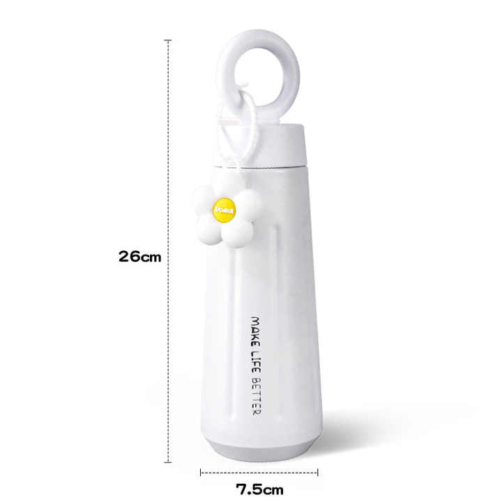 Elegant 450ml Flower Vacuum Flask - Double Wall Stainless Steel Water Bottle