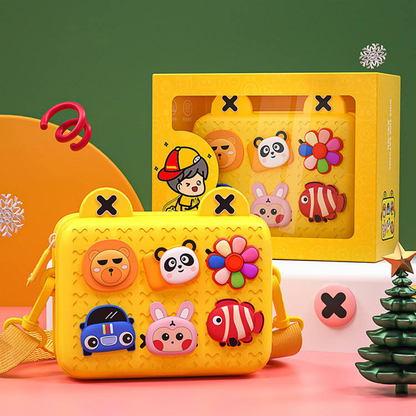 Adorable Cartoon Silicone Crossbody Bag – Waterproof, Lightweight, and Multi-Functional for Kids