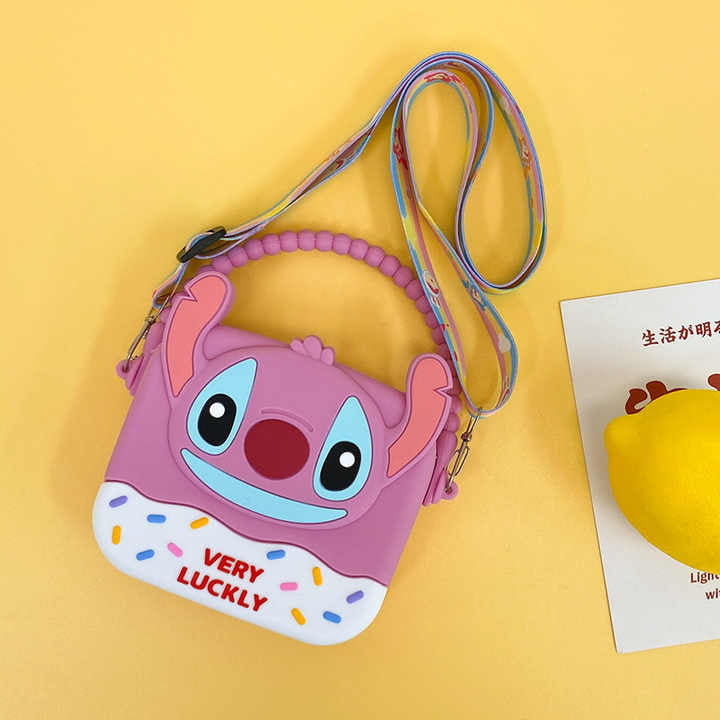 Creative Kuromi Silicone Crossbody Coin Purse – Fashionable Cartoon Princess Shoulder Bag for Girls