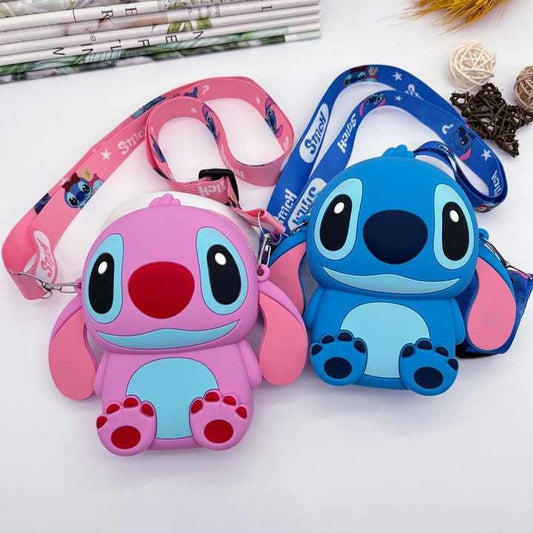 Korean Fashion Kids' Silicone Messenger Backpack – Cute Cartoon One-Shoulder Coin Purse Bag for Children