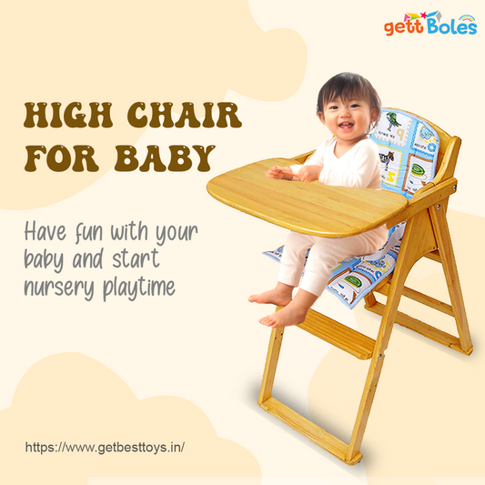 GetBest Multifunction Wooden High Chair for Kids