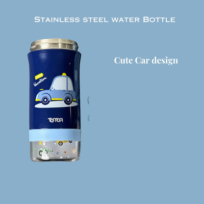 GetBest Stainless Steel 350ML Water Bottle for Kids with Silicon Straw