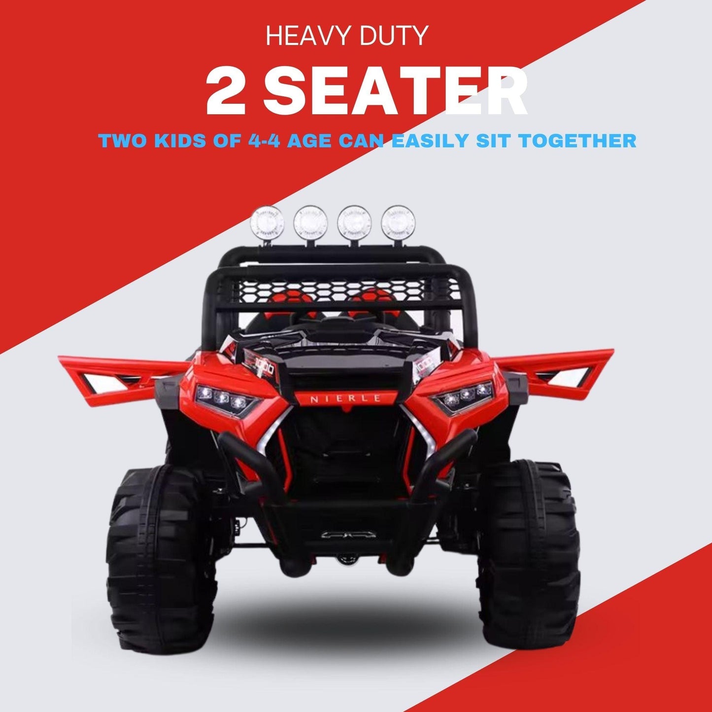 GetBest 4x4 2 Seater Big Size Electric Rechargeable Battery Operated Ride on Jeep