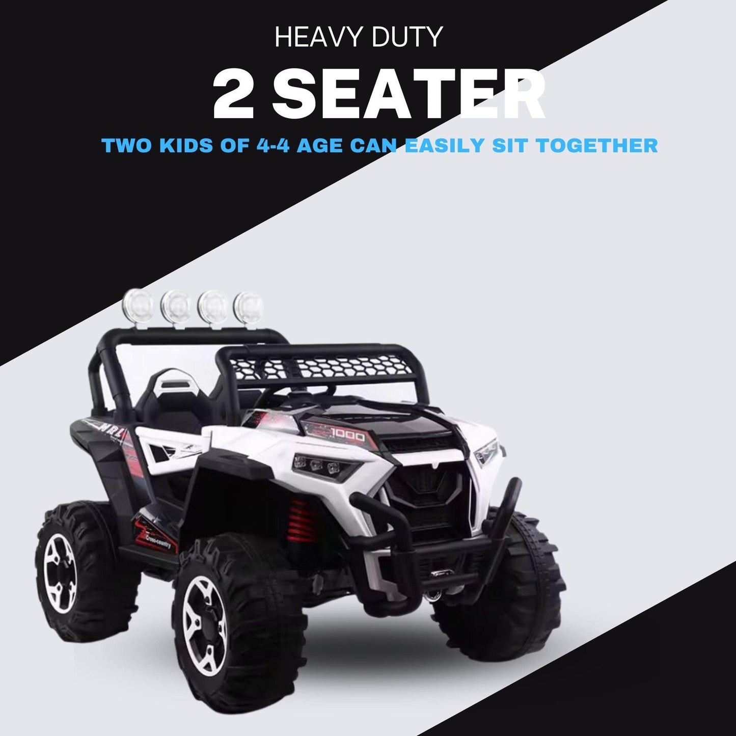 GetBest 4x4 2 Seater Big Size Electric Rechargeable Battery Operated Ride on Jeep